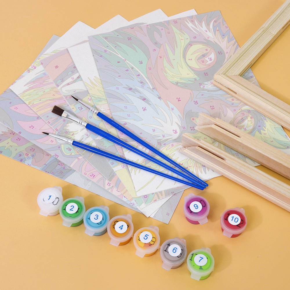 Colorburst Wildlife - Mini Paint by Numbers Kit (6 Pieces) paint by numbers kit