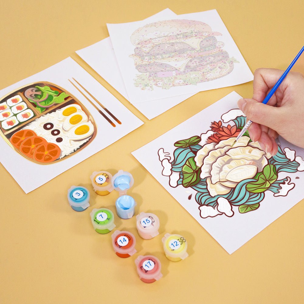 Comfort Food Classics - Mini Paint by Numbers Kit (6 Pieces) paint by numbers kit