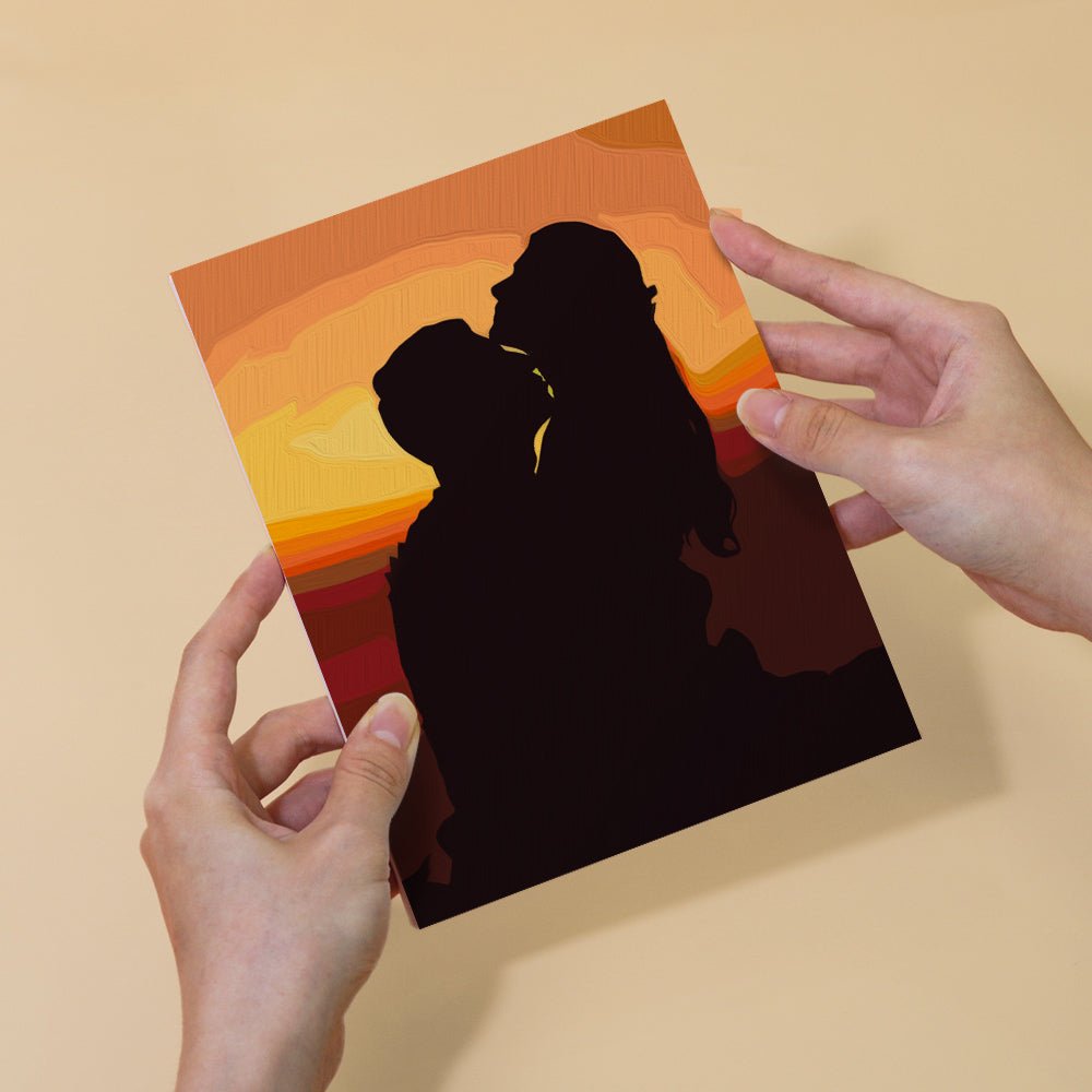 Golden Hour Love - Mini Paint by Numbers Kit (6 Pieces) paint by numbers kit