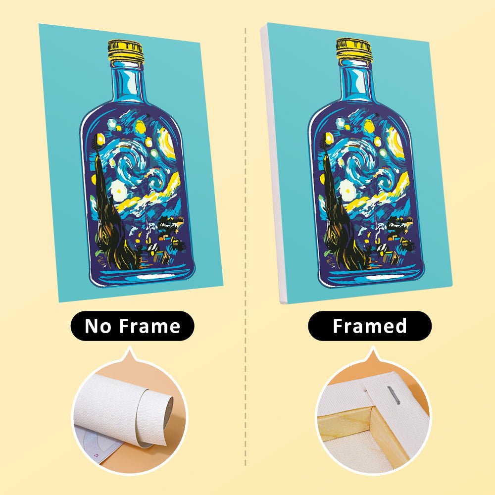 Captured Blooms in Glass - Mini Paint by Numbers Kit (6 Pieces) paint by numbers kit