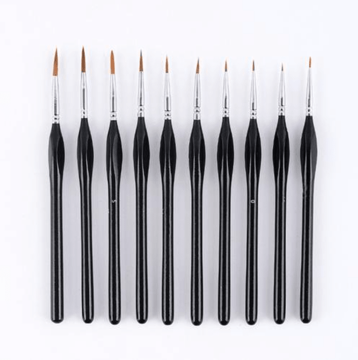 Precision Detail Paint Brush Set (10 Pieces) paint by numbers kit