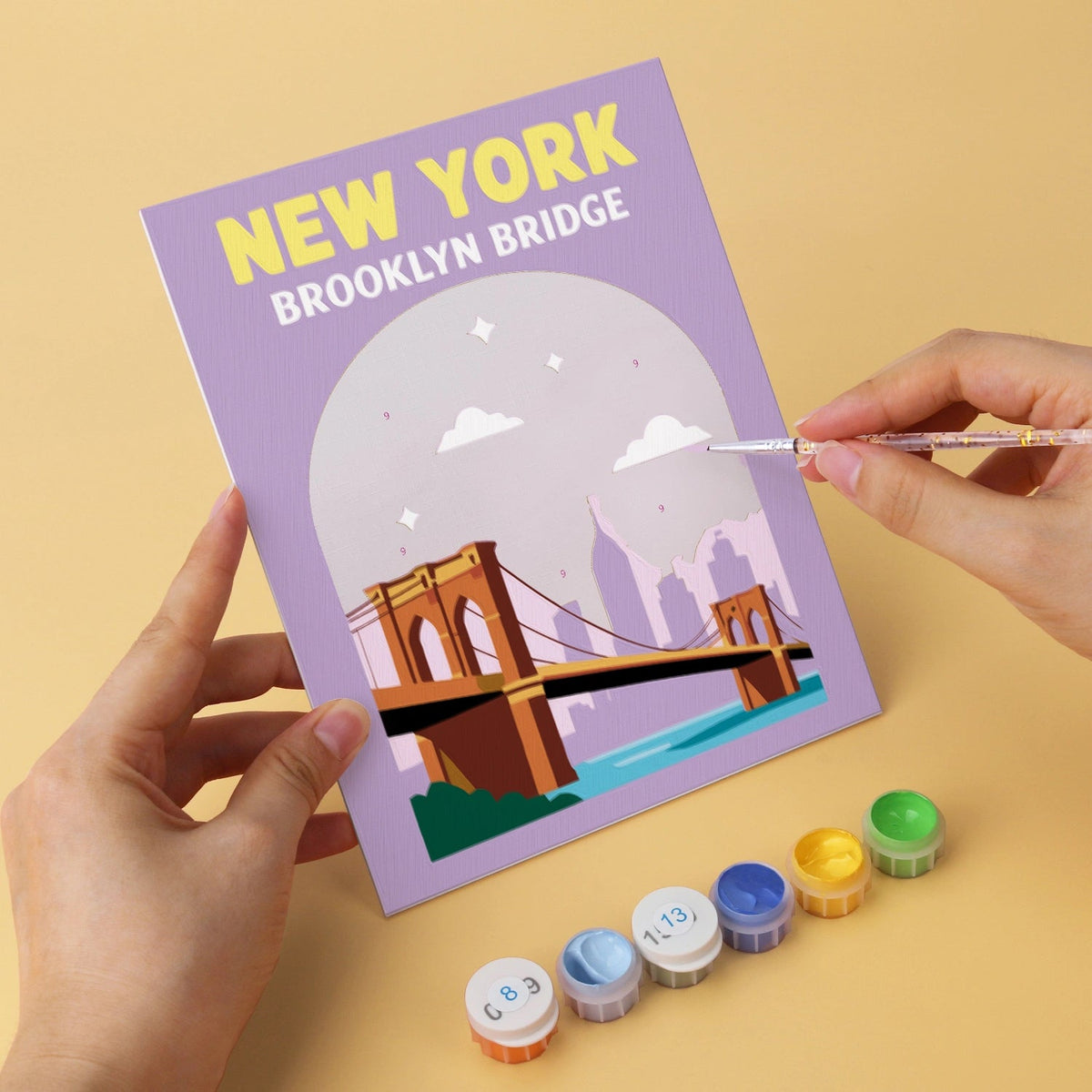 Around the World - Mini Paint by Numbers (6 Pieces) paint by numbers kit