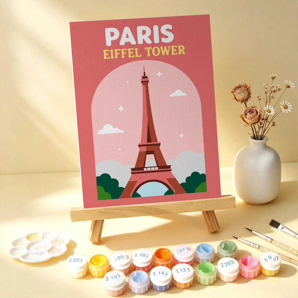 Around the World - Mini Paint by Numbers (6 Pieces) paint by numbers kit
