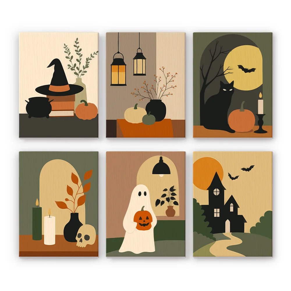 Autumn After Dark - Mini Paint by Numbers (6 Pieces) paint by numbers kit
