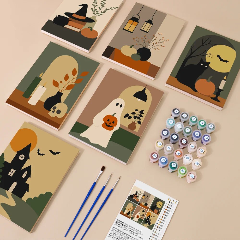Autumn After Dark - Mini Paint by Numbers (6 Pieces) paint by numbers kit