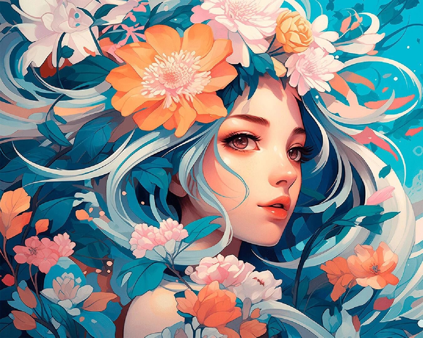 Blossom Reverie paint by numbers kit