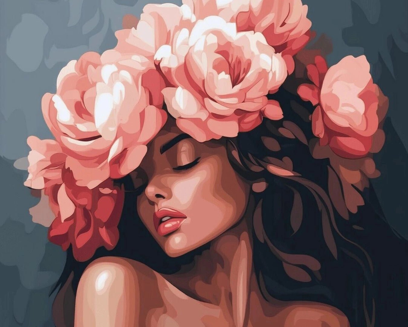 Blush Petal Dream paint by numbers kit