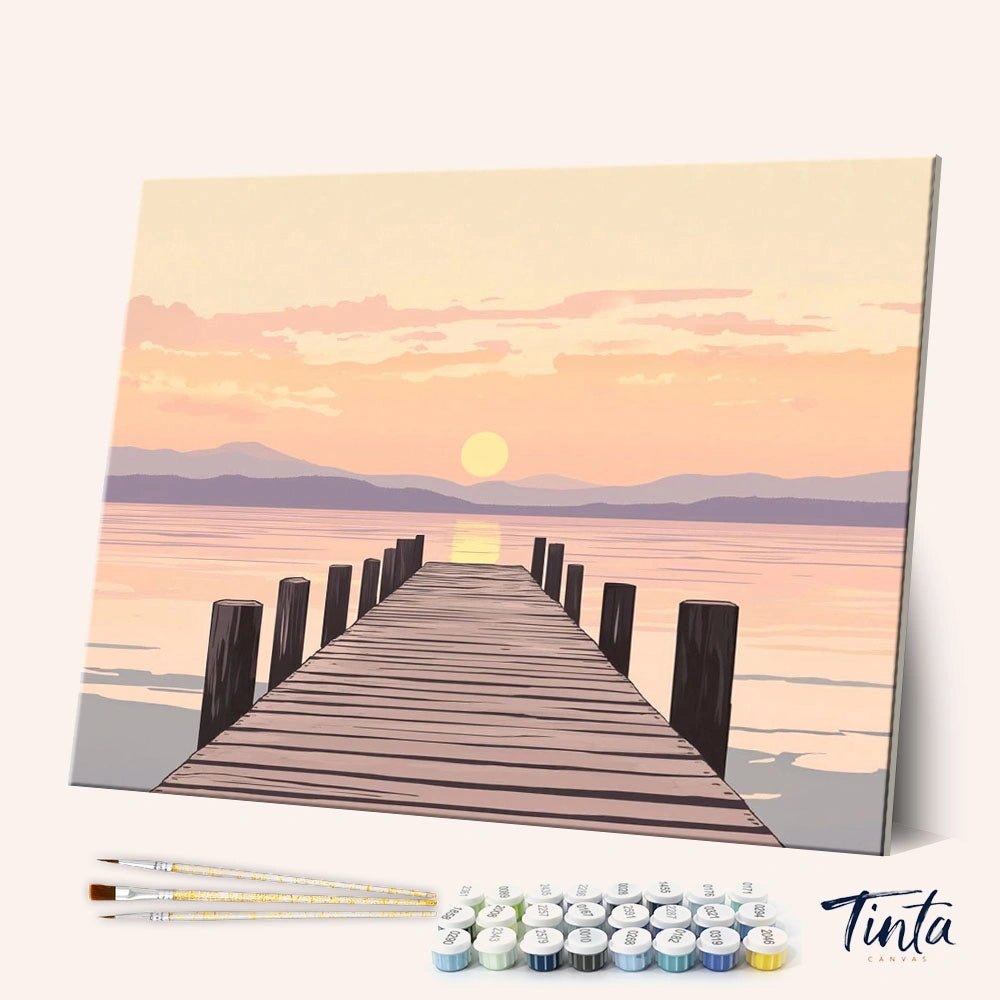Calm Ocean Pier paint by numbers kit