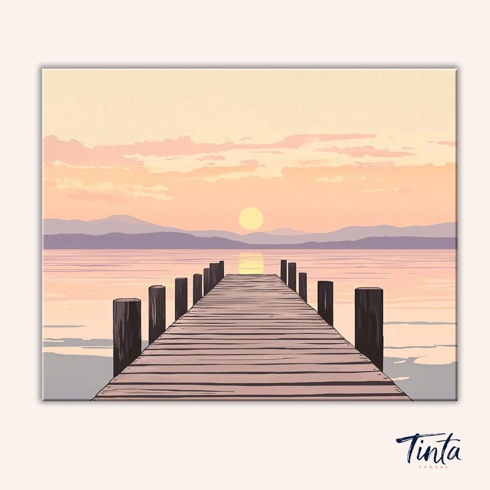 Calm Ocean Pier paint by numbers kit