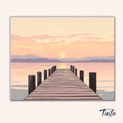 Calm Ocean Pier paint by numbers kit