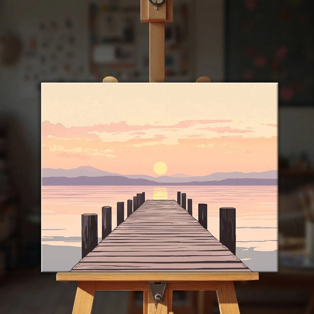 Calm Ocean Pier paint by numbers kit