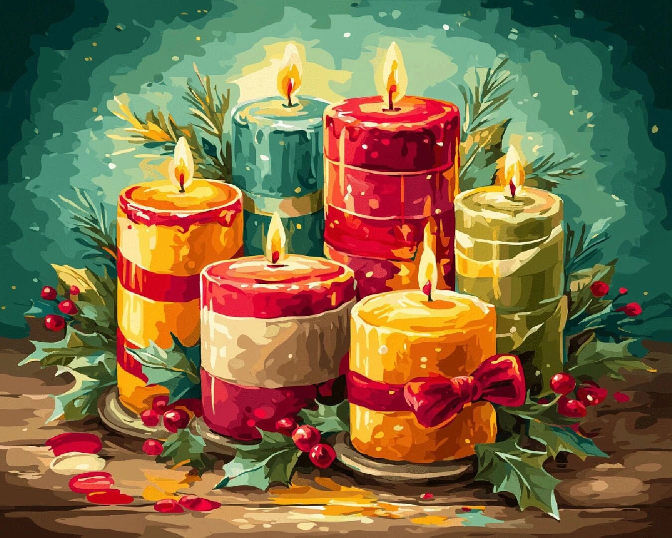 Candle Union paint by numbers kit
