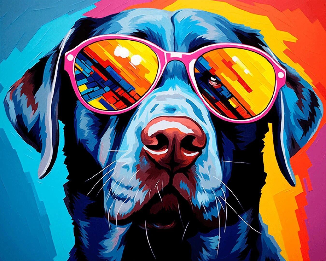 Canine Shades paint by numbers kit
