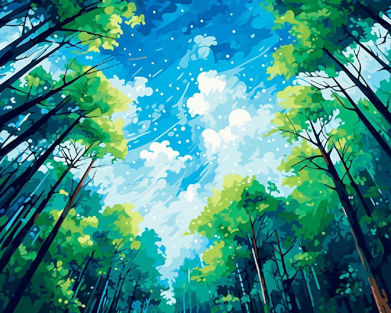 Canopy Skies paint by numbers kit