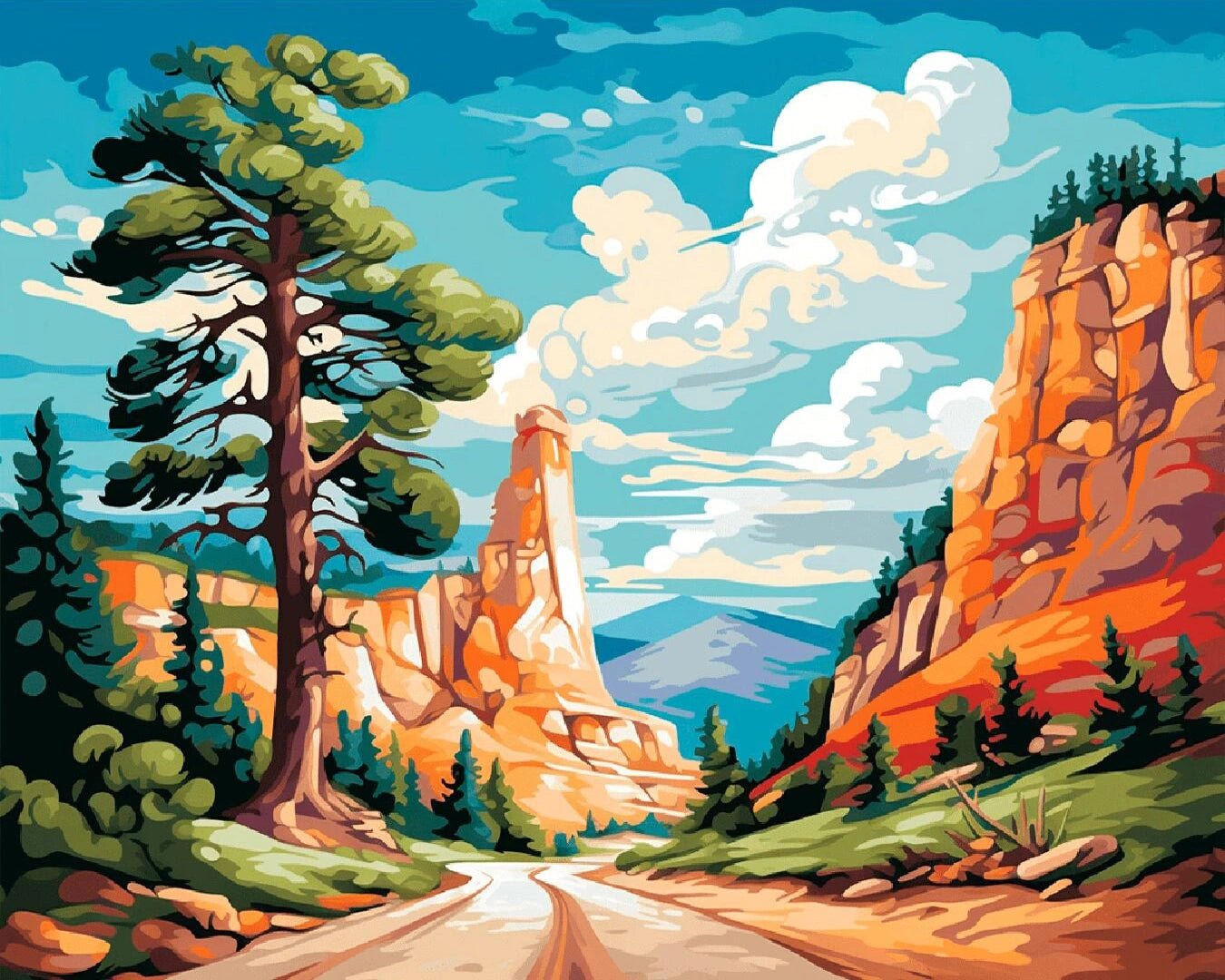 Canyon Road paint by numbers kit