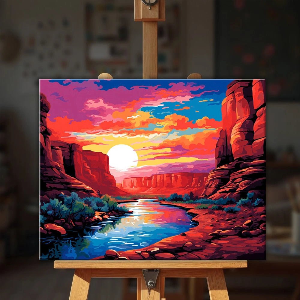 Canyon Sundown paint by numbers kit