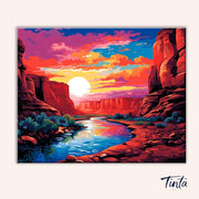 Canyon Sundown paint by numbers kit