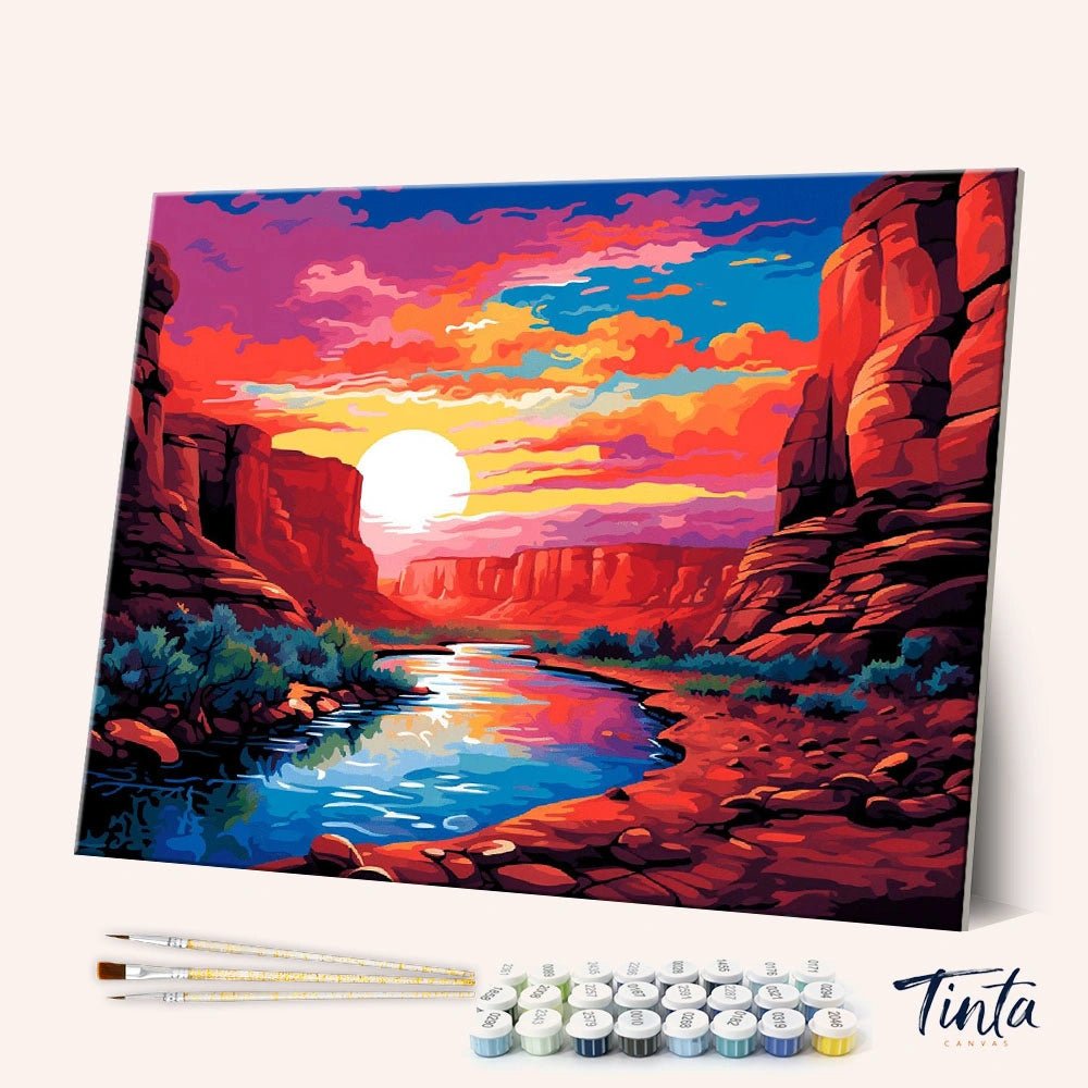Canyon Sundown paint by numbers kit