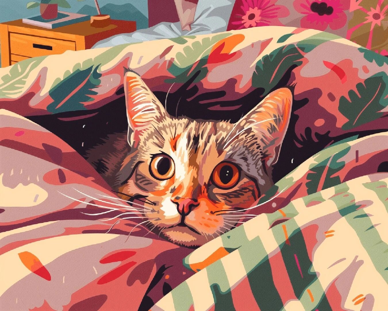 Cat Cave paint by numbers kit