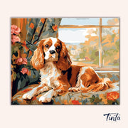 Cavalier King Charles Spaniel. paint by numbers kit