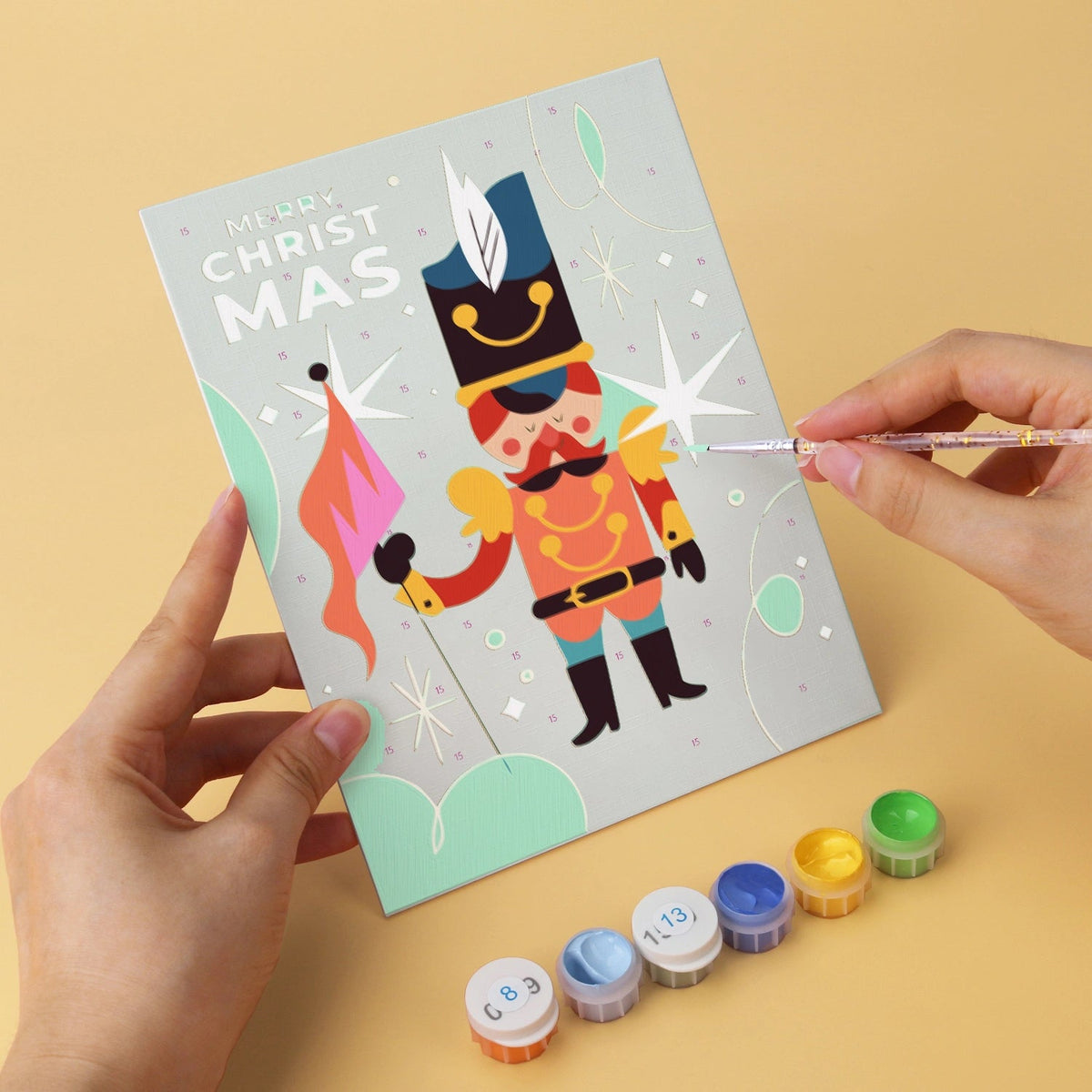 Christmas Cheer - Mini Paint by Numbers (6 Pieces) paint by numbers kit