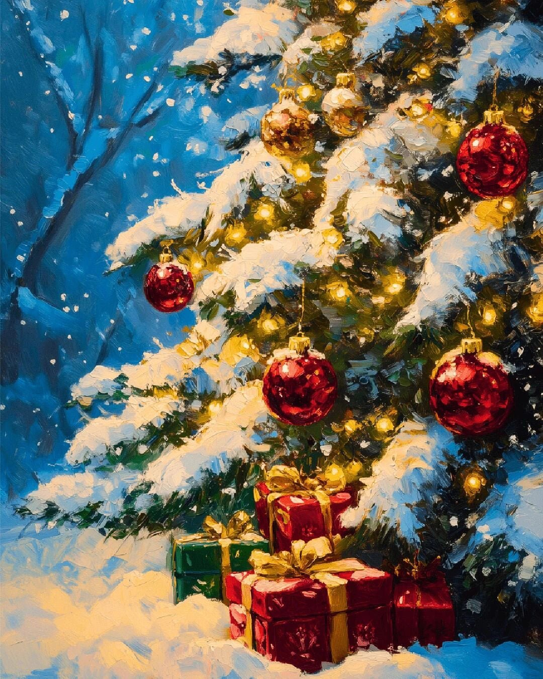 Christmas Tree Glow paint by numbers kit