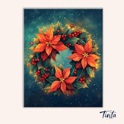 Christmas Wreath Glow paint by numbers kit