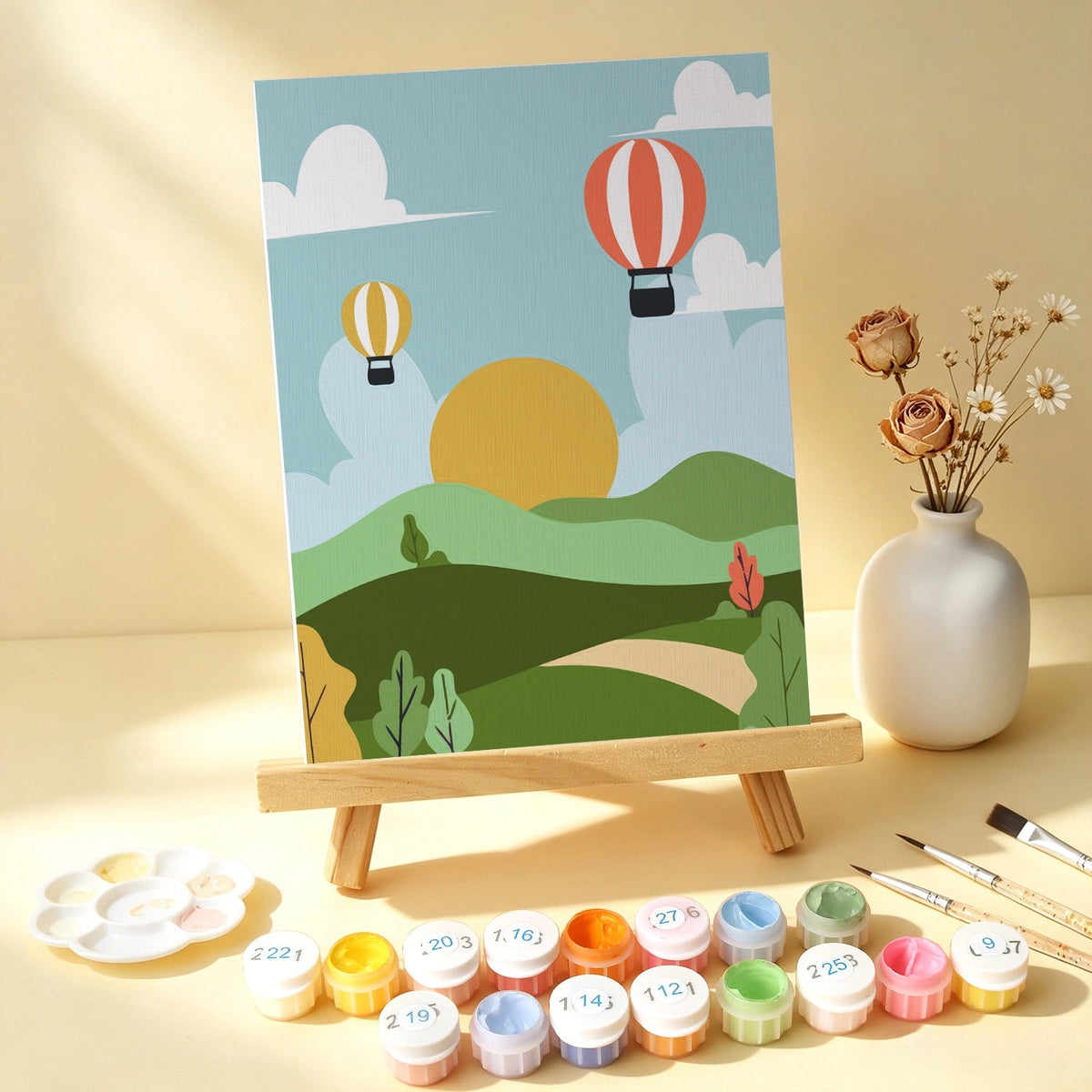 Countryside Seasons - Mini Paint by Numbers (6 Pieces) paint by numbers kit