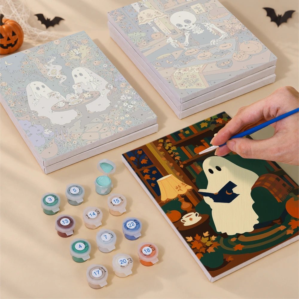 Cozy Witching Hours - Mini Paint by Numbers (6 Pieces) paint by numbers kit