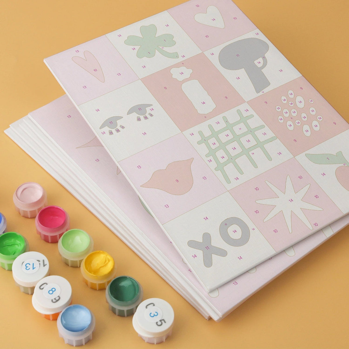 Dolce Vita Retro - Mini Paint by Numbers (6 Pieces) paint by numbers kit