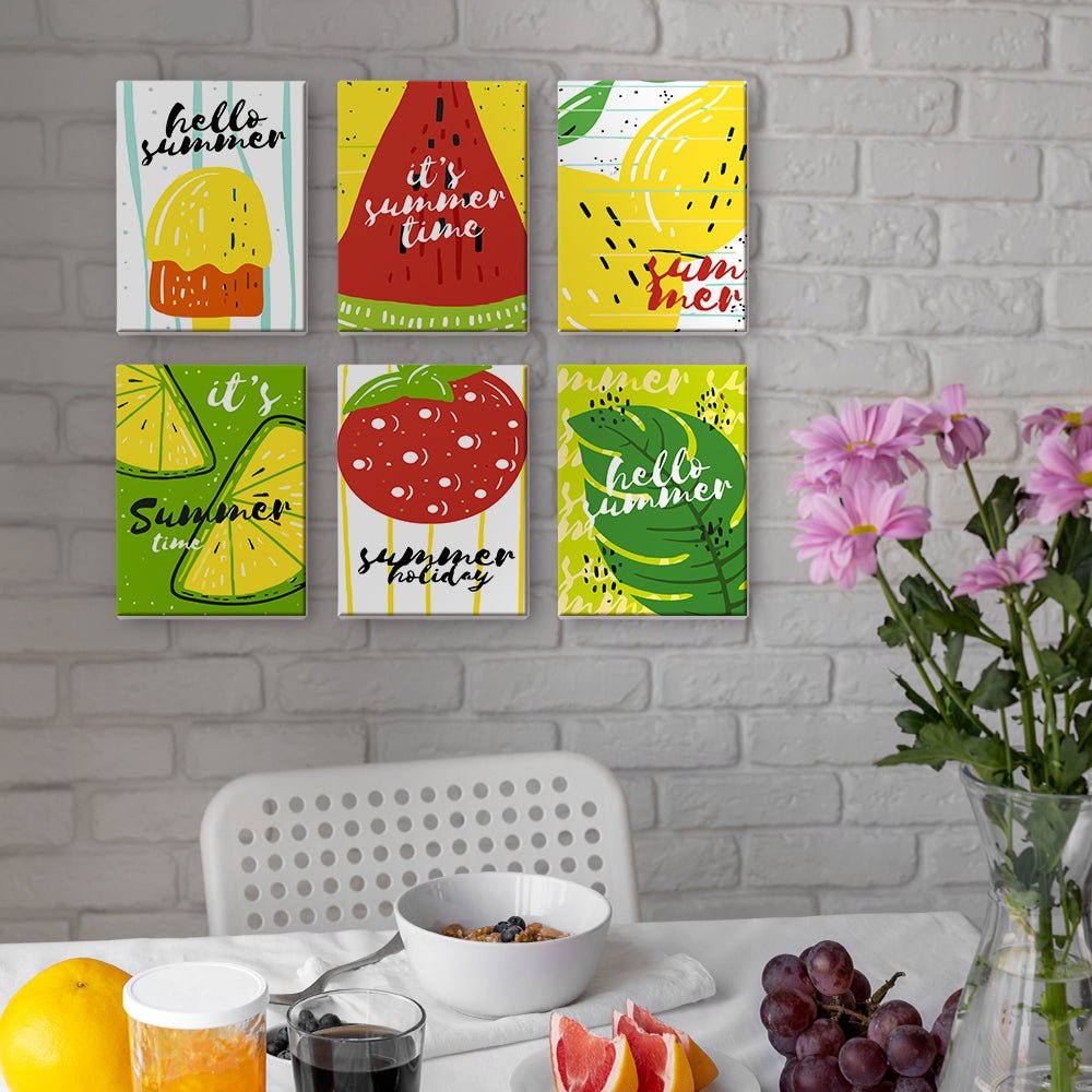 Sweet Summer Joy - Mini Paint by Numbers Kit (6 Pieces) paint by numbers kit