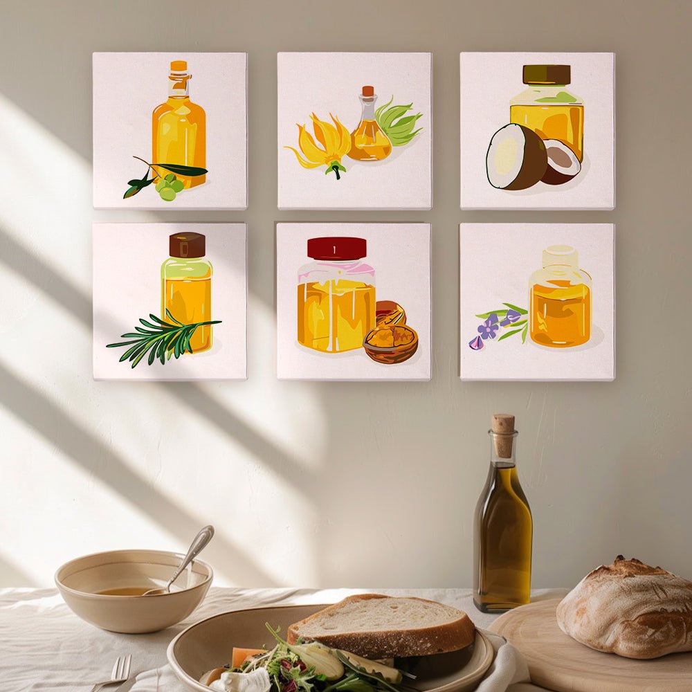 Golden Glow Essentials - Mini Paint by Numbers Kit (6 Pieces) paint by numbers kit