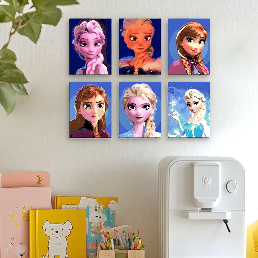 Icy Princess Dreams Mini Paint by Numbers Kit (6 Pieces) paint by numbers kit