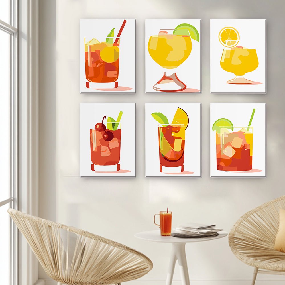 Citrus Hour Classics - Mini Paint by Numbers Kit (6 Pieces) paint by numbers kit