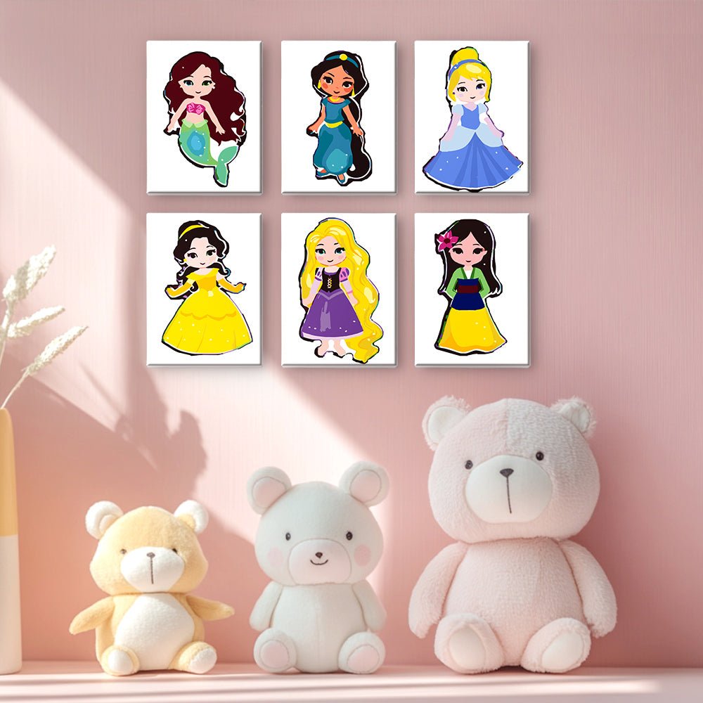 Little Princess Dreams - Mini Paint by Numbers Kit (6 Pieces) paint by numbers kit