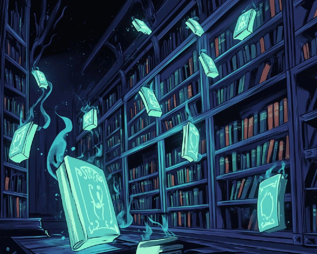 Enchanted Midnight Library paint by numbers kit