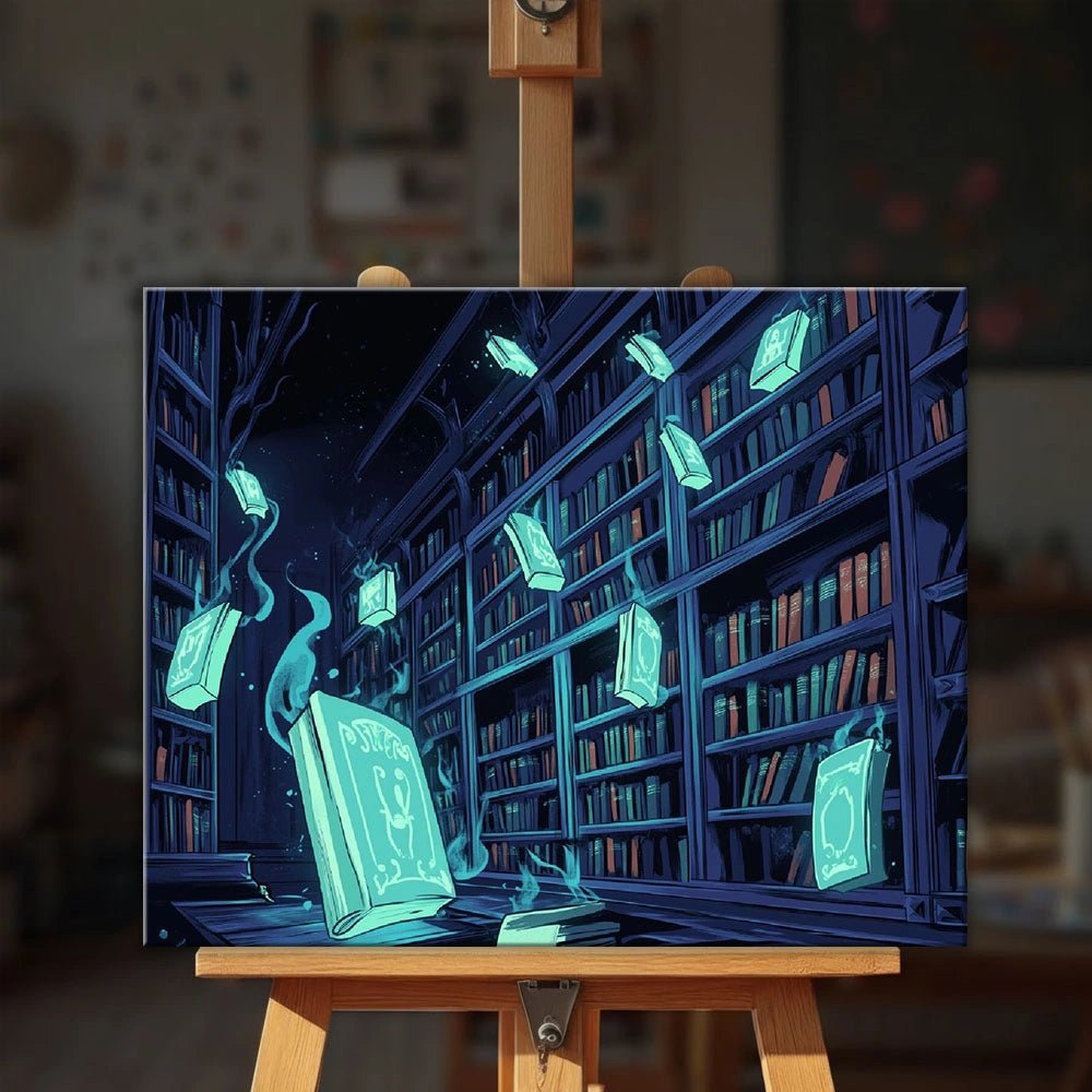 Enchanted Midnight Library paint by numbers kit