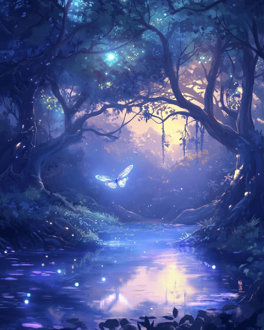 Ethereal Forest paint by numbers kit