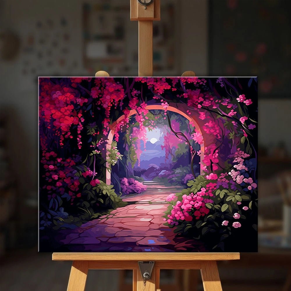 Floral Archway paint by numbers kit