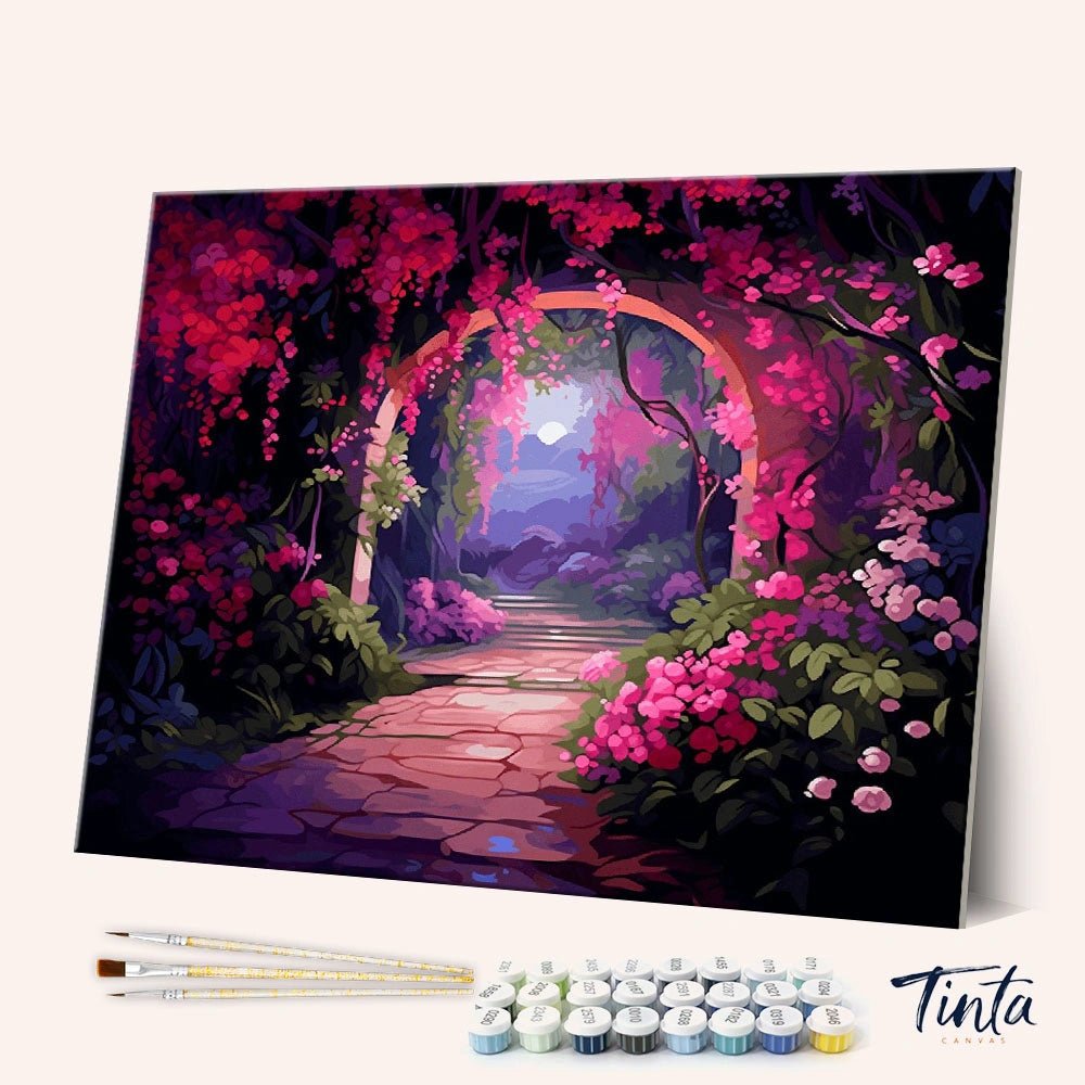 Floral Archway paint by numbers kit