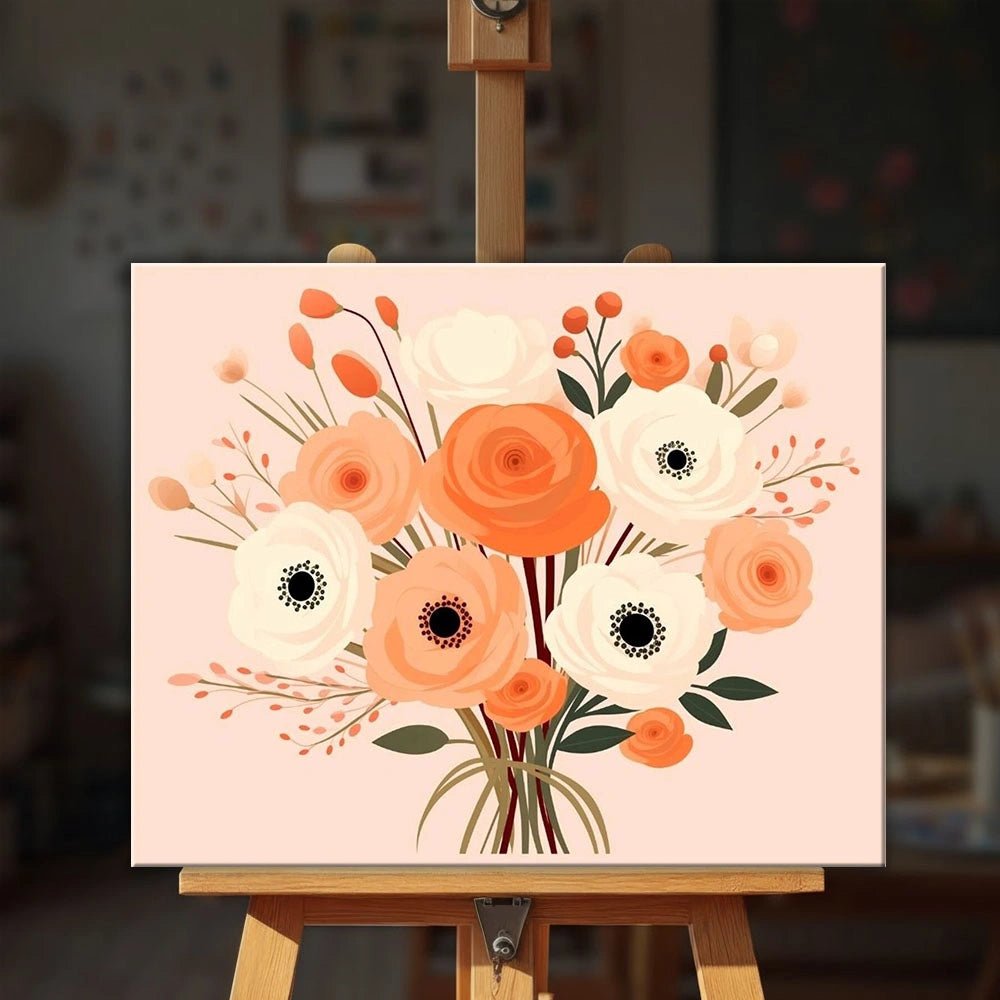 Flower Bouquet paint by numbers kit