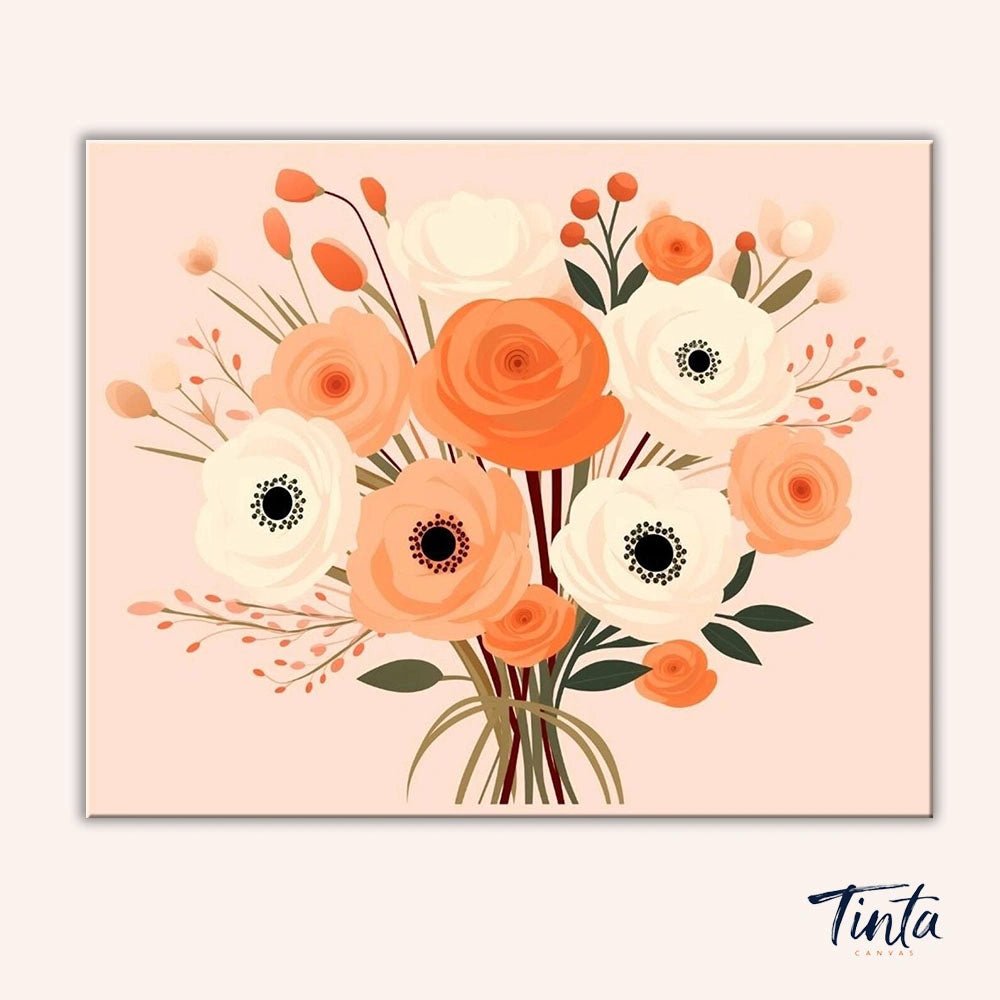 Flower Bouquet paint by numbers kit