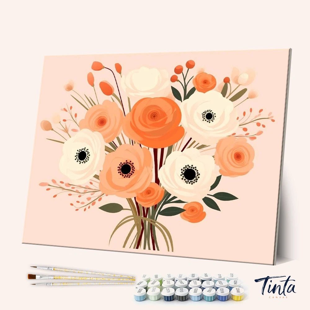 Flower Bouquet paint by numbers kit
