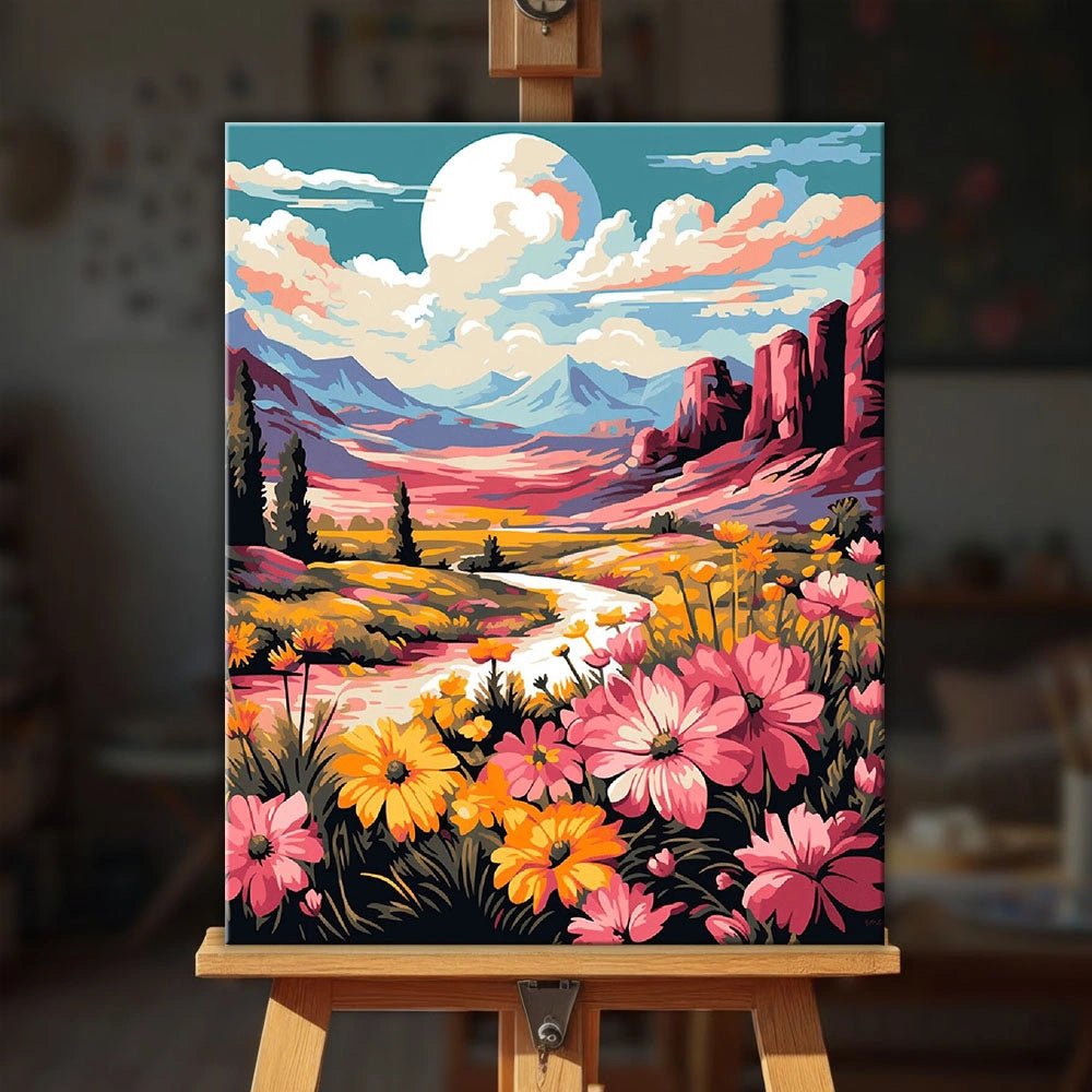 Flower Valley paint by numbers kit