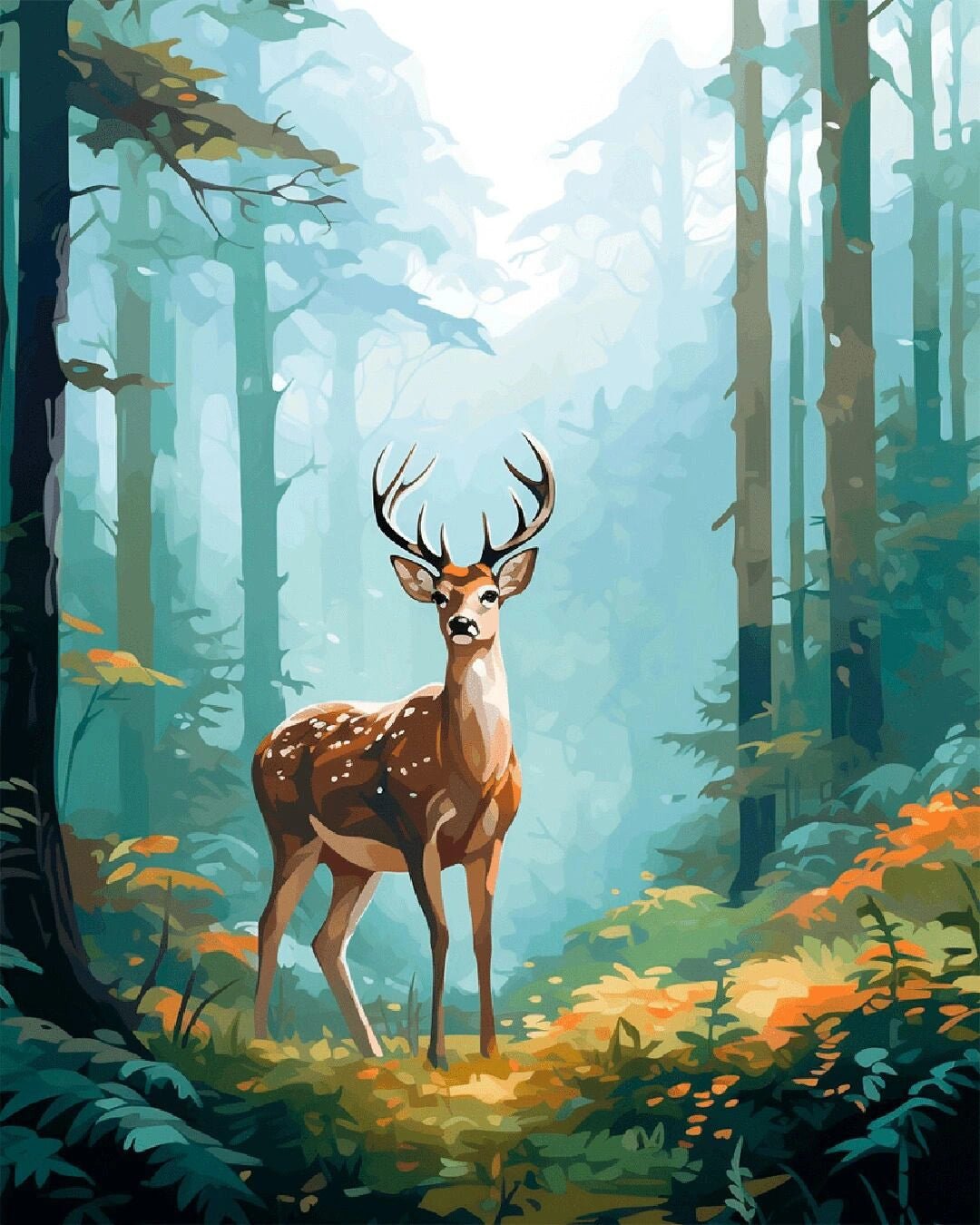 Forest Guardian paint by numbers kit
