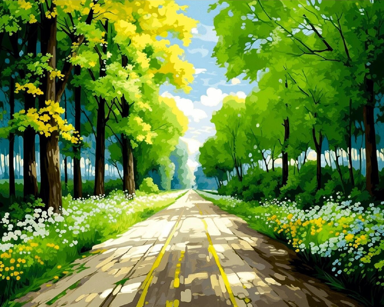 Forest Path paint by numbers kit