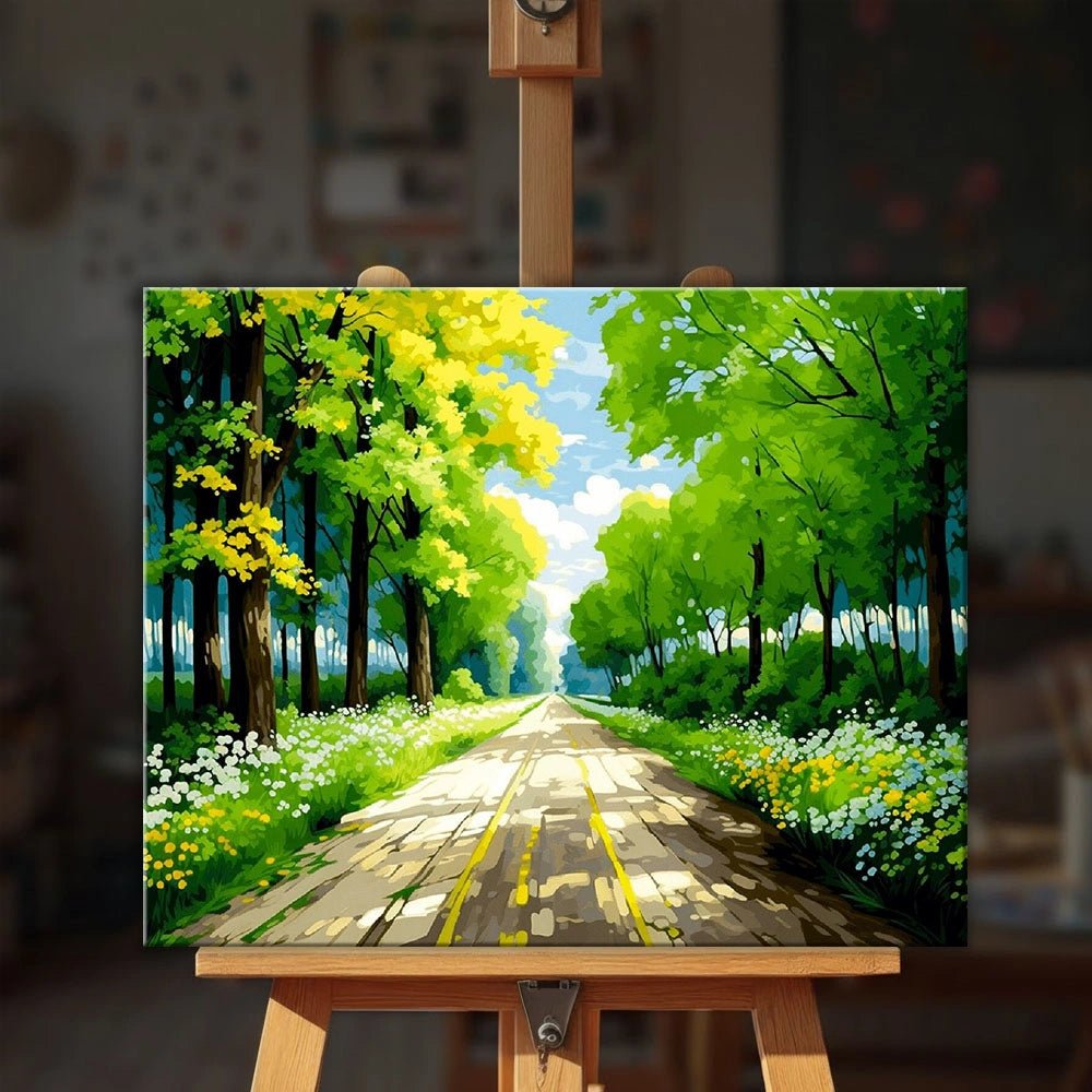 Forest Path paint by numbers kit