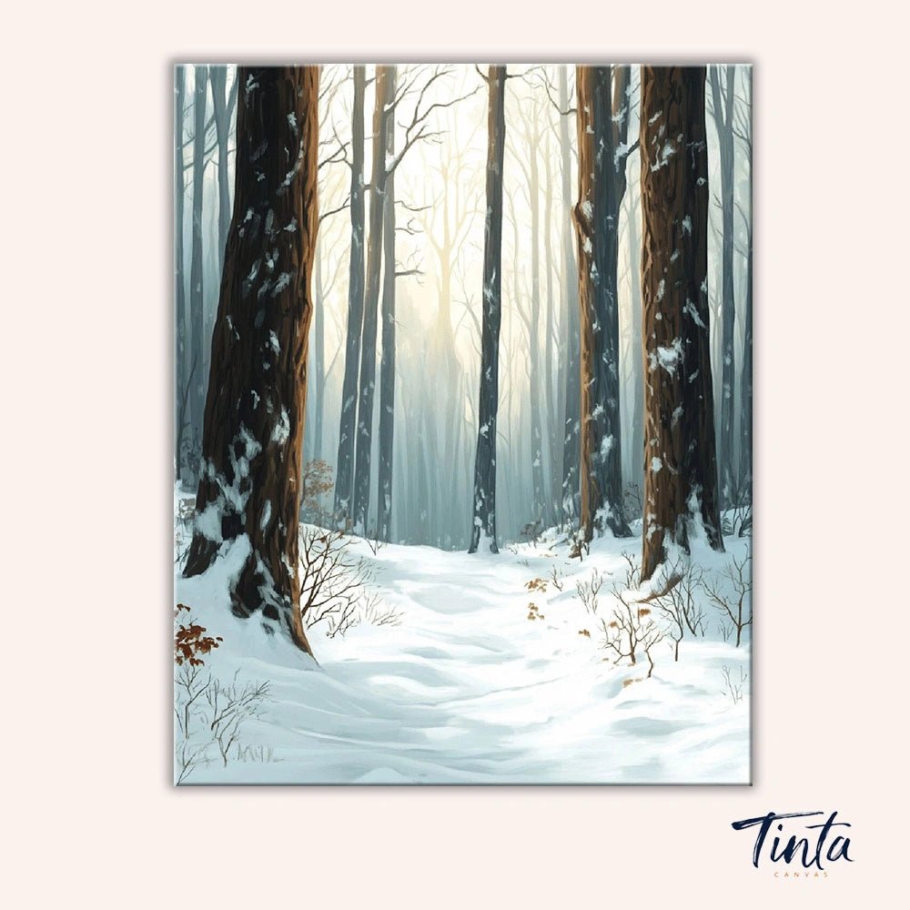 Forest Snow paint by numbers kit