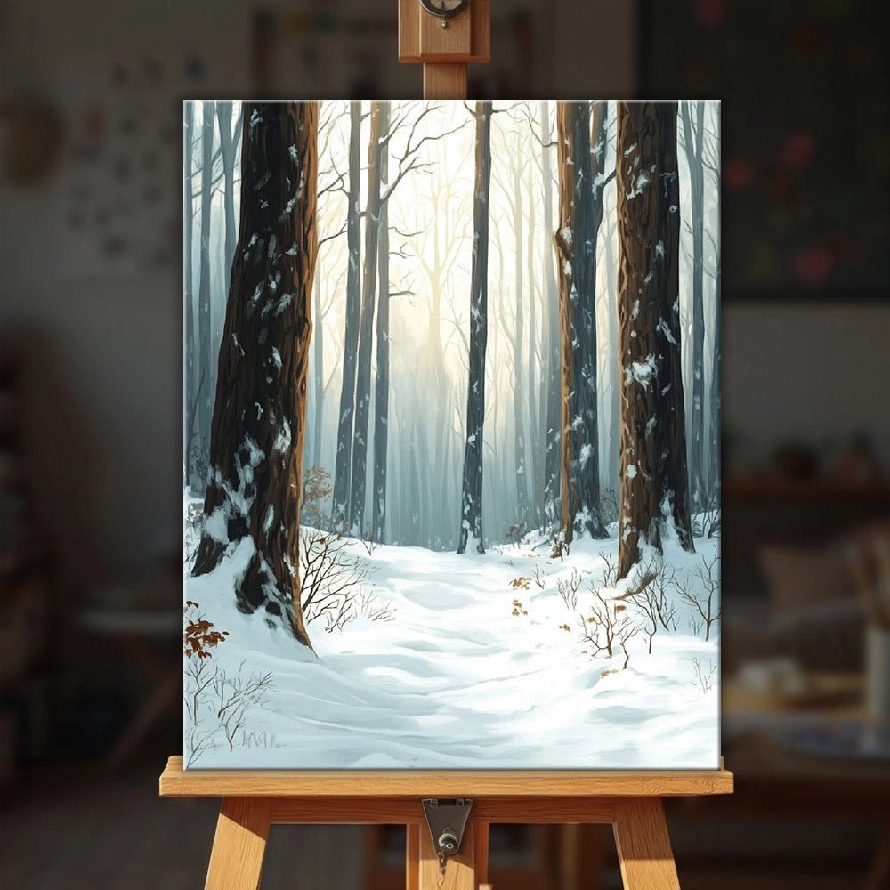 Forest Snow paint by numbers kit