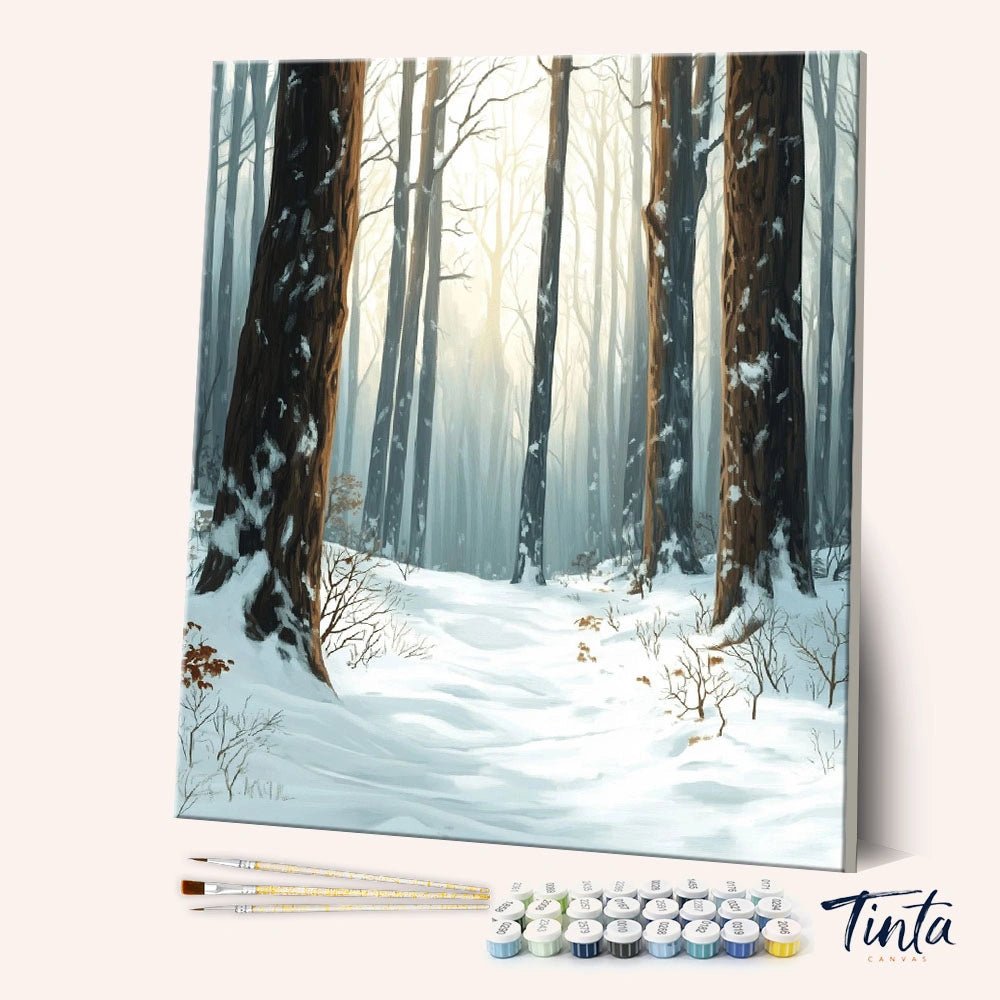 Forest Snow paint by numbers kit